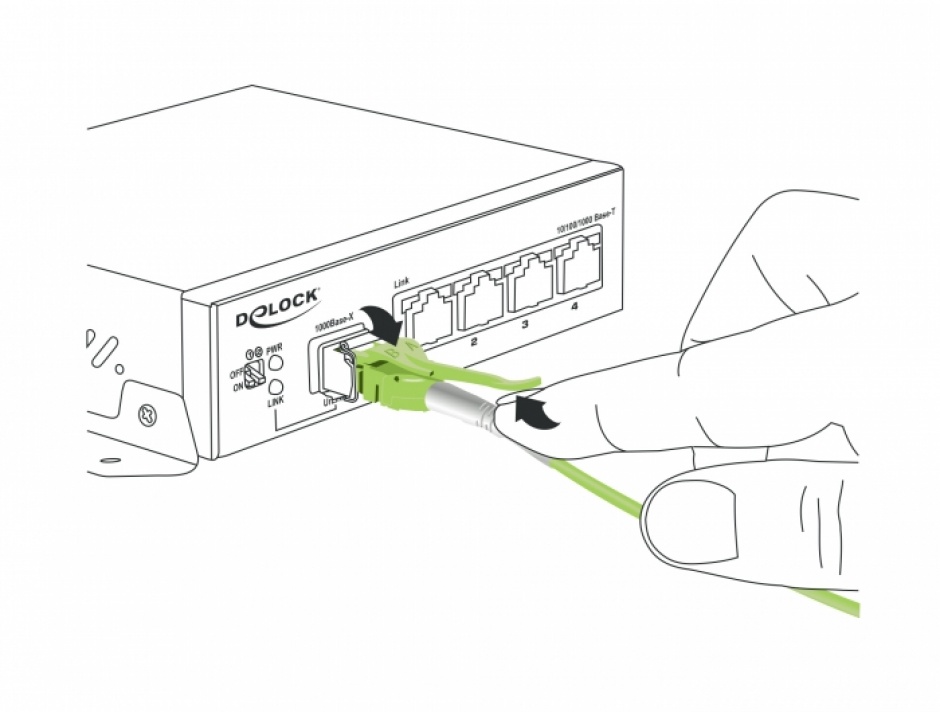 Imagine Cablu fibra optica LC la LC Multi-mode OM5 Uniboot 1m, Delock 85688